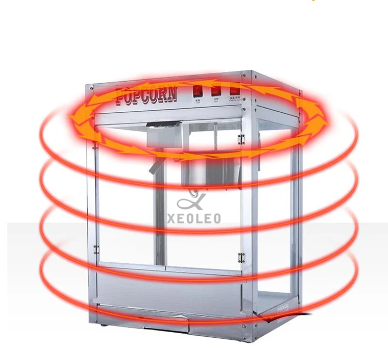 XEOLEO машина для попкорна 1000 Вт сферическая машина для попкорна с масляным слоем Коммерческая Машина для попкорна электрическая машина для попкорна CE