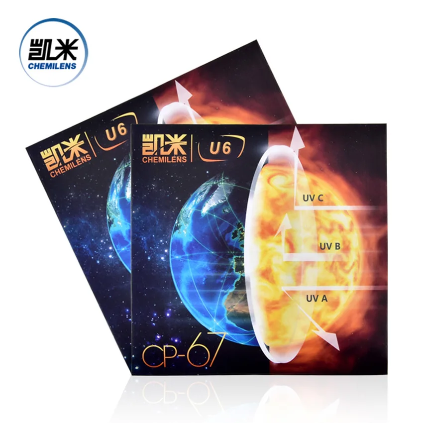 

CHEMI 2 in 1 Blue Light + UV Blocking Lenses 1.56 1.61 1.67 1.74 High Index Blue Light UV Protection Clear Glasses Lenses U2 U6