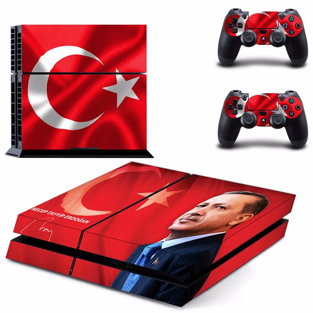 Наклейка с турецким флагом для Sony PlayStation 4 пульт и 2 контроллера виниловые