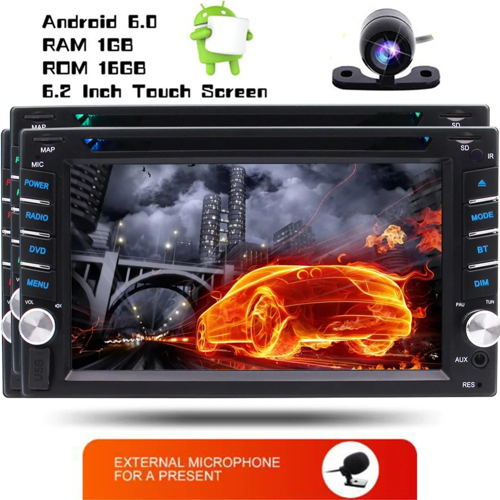 

In Dash Navigation GPS Car Radio Double Din Vehicle DVD Player Support AM FM Radio OBD2 WiFi Mirrorlink+ Steering Wheel Control