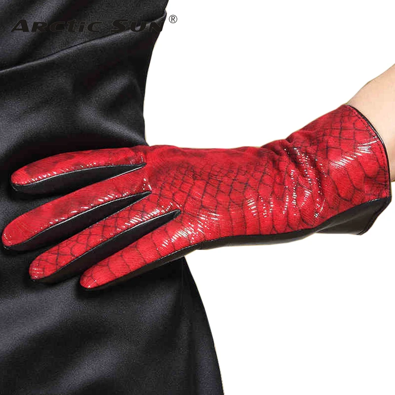 New Arrival Adult Women Gloves Colorful Goatskin Touchscreen Wrist Fashion Solid Winter Glove Plus Velvet Driving L167nc2