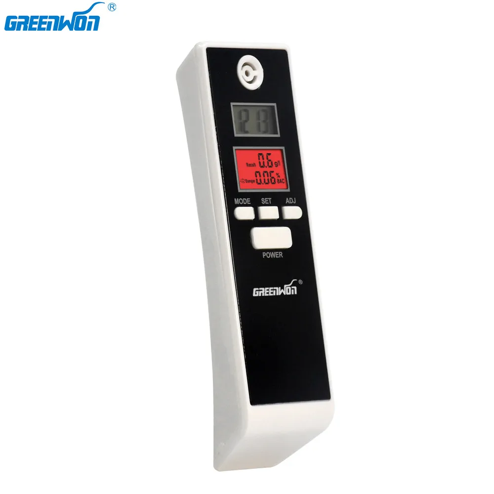 

GREENWON Dual LCD alcohol tester Real time & alarm timer Auto power off alcohol breathalyzer lock boxm ethyl alcohol