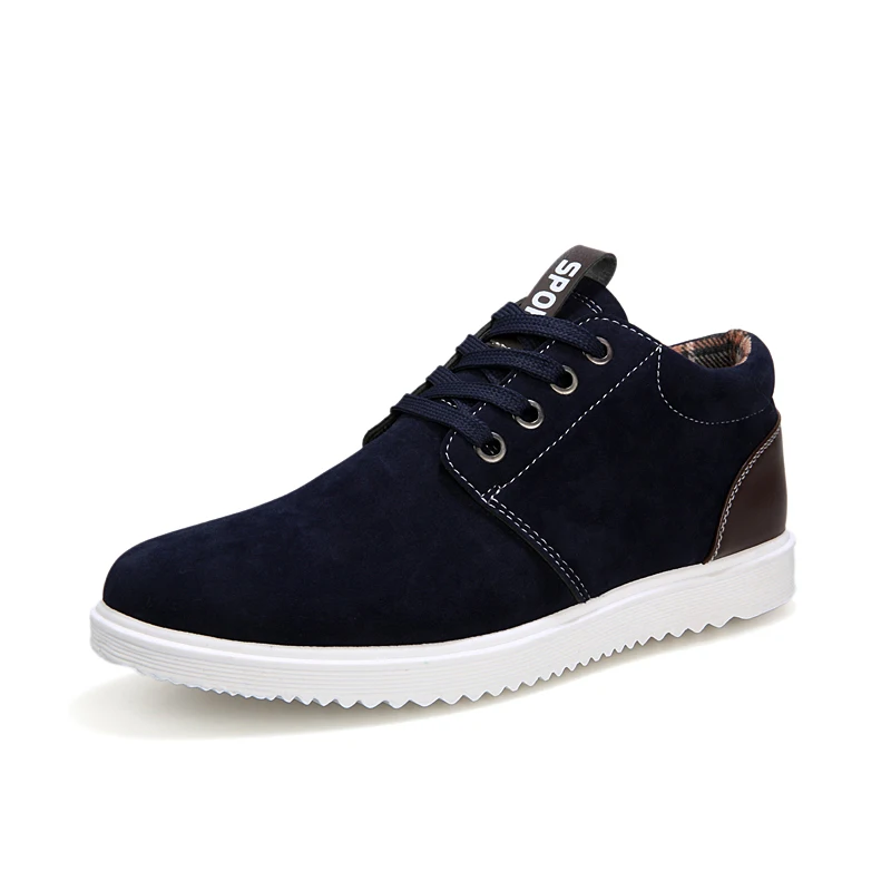 Men s casual flats shoes men male lace up round toe autumn winter shoes england style