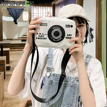 

women Fashion Cute Creative Camera Shaped Shoulder Messenger Handbags Women Canvas Small Crossbody Bags For Teenager Girls