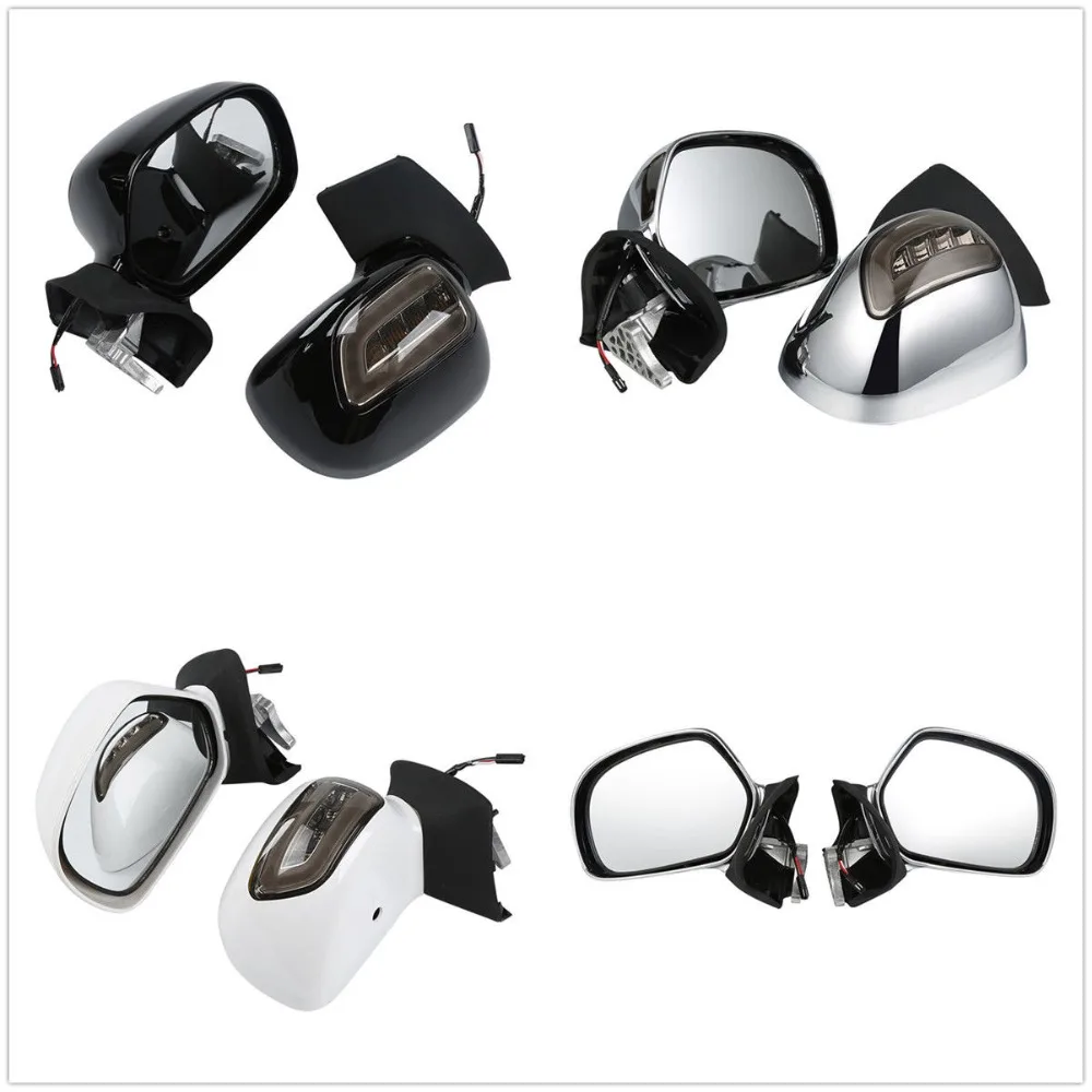 Rearview Mirrors W/ LED Turn Signals Smoke Lens For Honda Goldwing