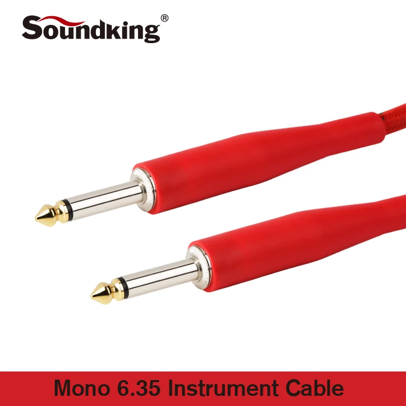 

Soundking Instrument Cable Mono 6.35 jack to 6.35 male Guitar Cable 3M 6M 10M suit for connection of Amplifier speaker B17