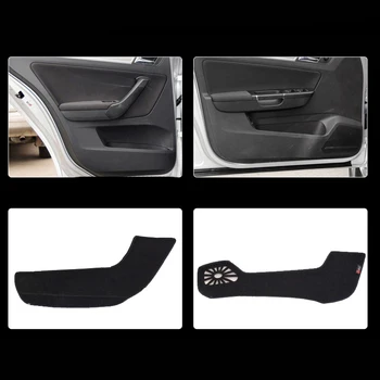 

4pcs Fabric Door Protection Mats Anti-kick Decorative Pads For VolksWagen Bora 2013-2014