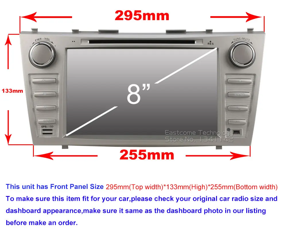 Perfect Octa Core 2 Din Android 6.01 Car DVD Automotivo For Toyota Camry 2007 2008 2009 2010 2011 With Bluetooth Radio Rear View Camera 0