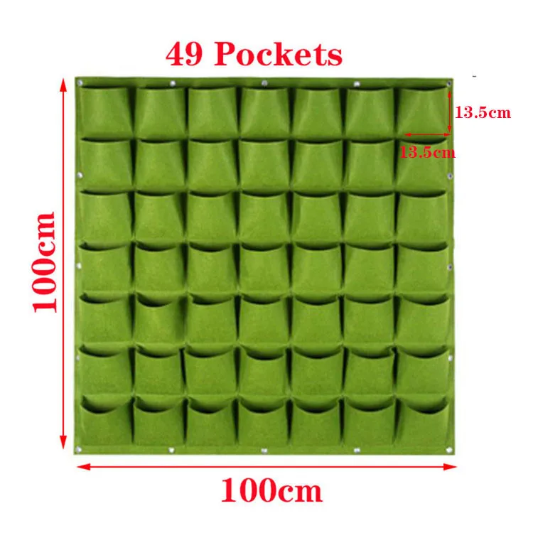 Лучшие продажи настенный посадочный горшок цветочный горшок Зеленая посадочная сумка садовая Вертикальная растительная жизнь садовый материал сумка