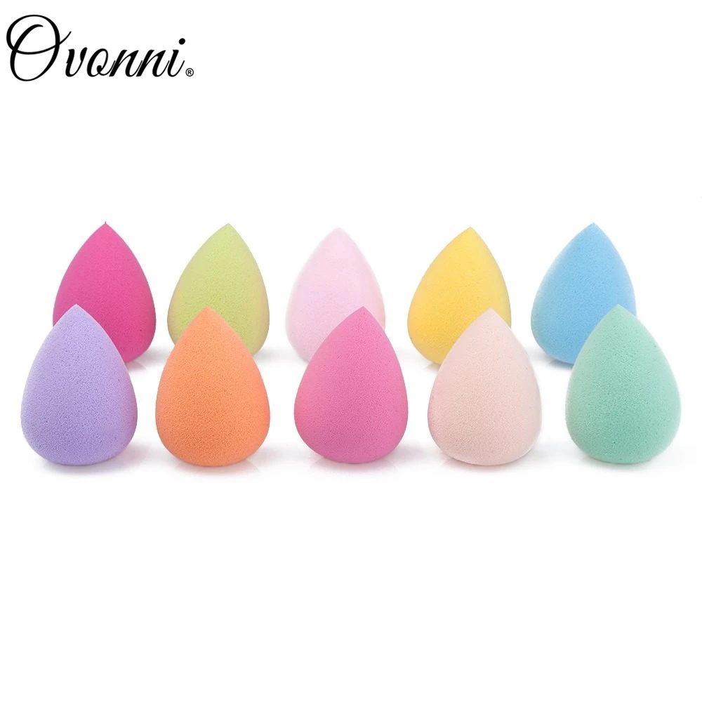  50 pcs Water Droplets Shape Makeup Sponge Flawless Smooth Powder Beauty Cosmetic Puff Foundation Make Up Clean Blender Tools 