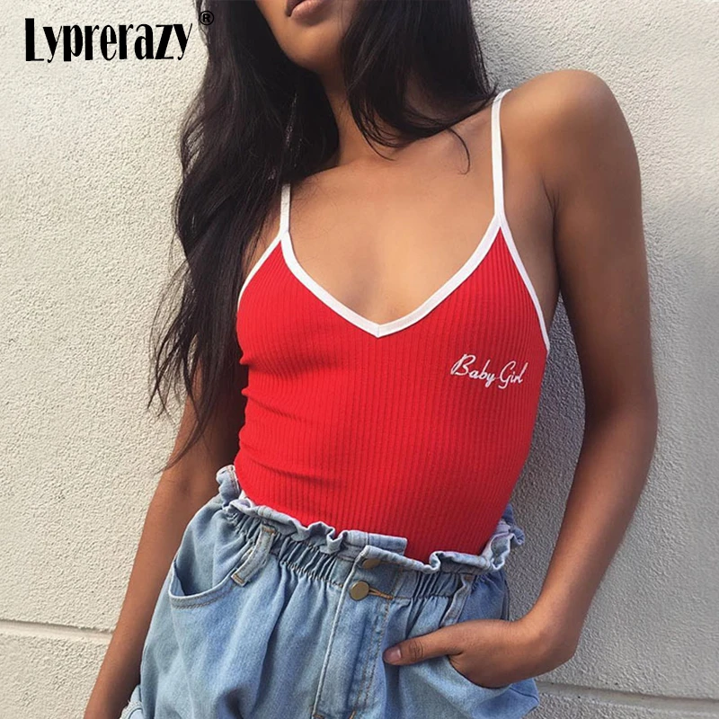 

Lyprerazy Baby Girl Patch Strap Halter Romper 2018 Spring V neck Embroidery Patched Backless Women Red Sexy Romper
