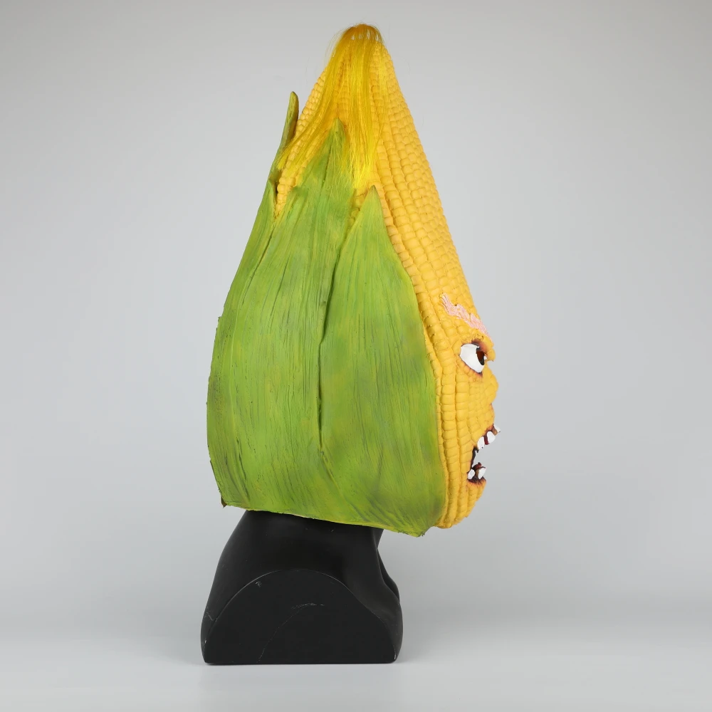 Angry Corn Mask Cosplay Funny Horror Vegetable Maize Mask Halloween Costume Prop Party Dressed Dropshipping (7)