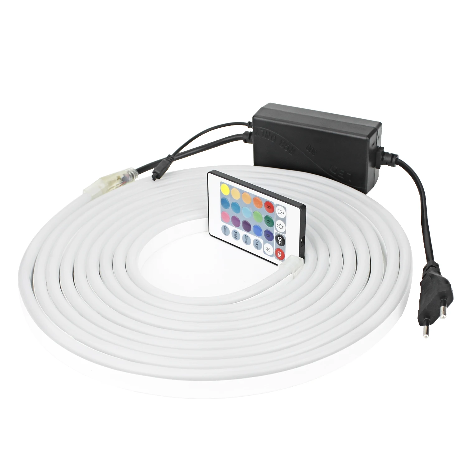 #cheap Soft Flexible LED Neon Rope Lights 220V EU Power Supply LED Strip Light Waterproof Decoration Lighting Tape Light Emitting Diode