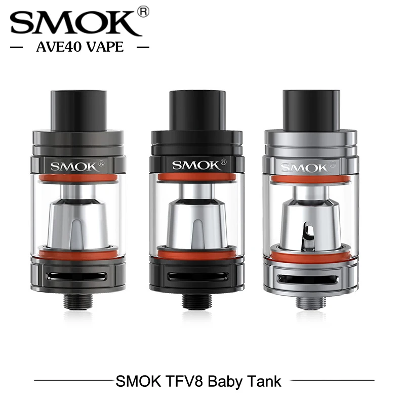 100 Original Smok TFV8 Baby Tank 3ml Top Filling Adjustable Airflow Beast Tank The Baby Beast