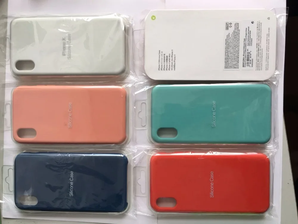 

50Pcs/lot Original Silicone Case For Phone i5 SE 6 6s 7 8 plus ix official Phone Cover with logo and packing box