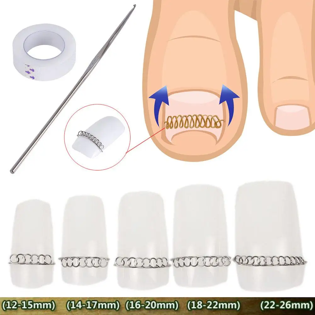 

Ingrown Toenails Correction Wire Crochet Hook Sticker Pedicure Recover Tool Set
