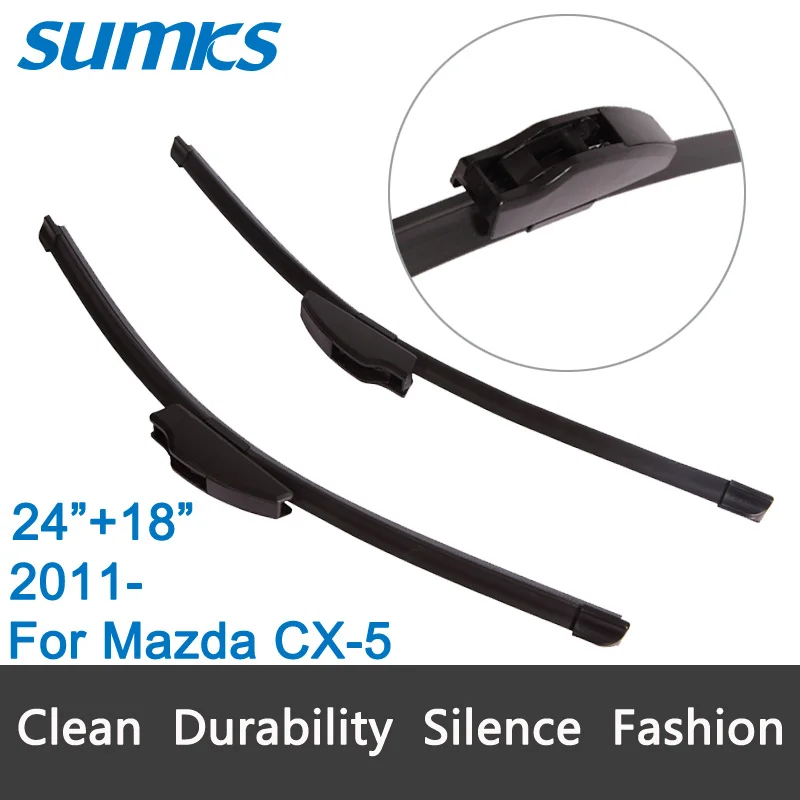 Wiper blades for Mazda CX 5 (from 2011 onwards) 24"+18" fit standard J