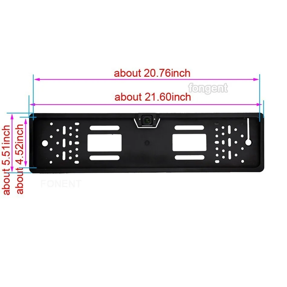 Fongent ЕС Европейский номерной знак рамка автомобиля обратный резервный парковочный автомобиль Montior 170 градусов угол заднего вида авто камера