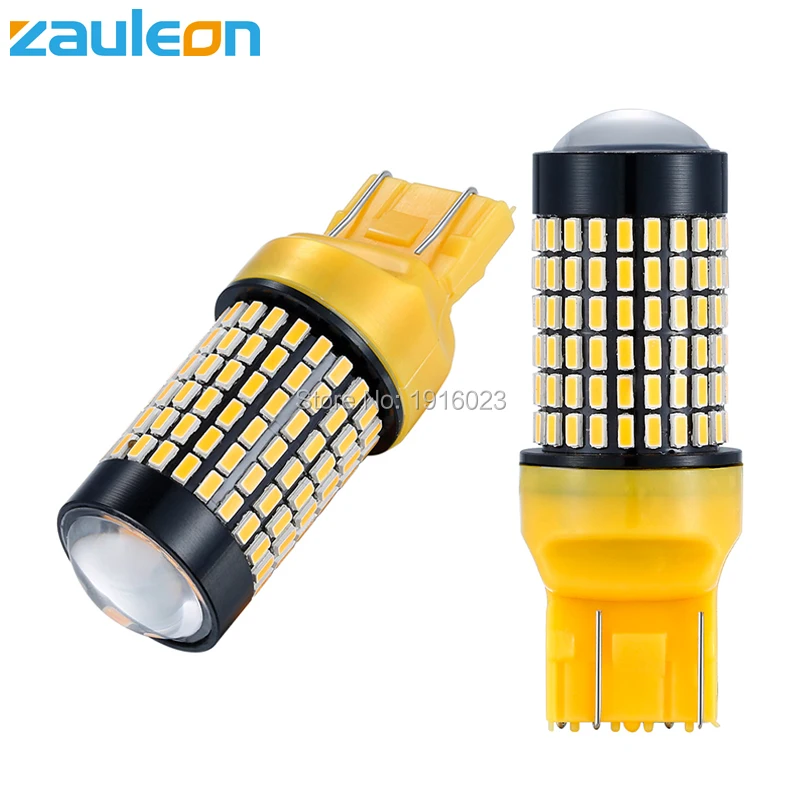 Zauleon 2pcs Super bright T20 7443 LED Amber Turn Signal light 842 lumens W21/5W Yellow Parking lamp DRL car-styling | Автомобили и