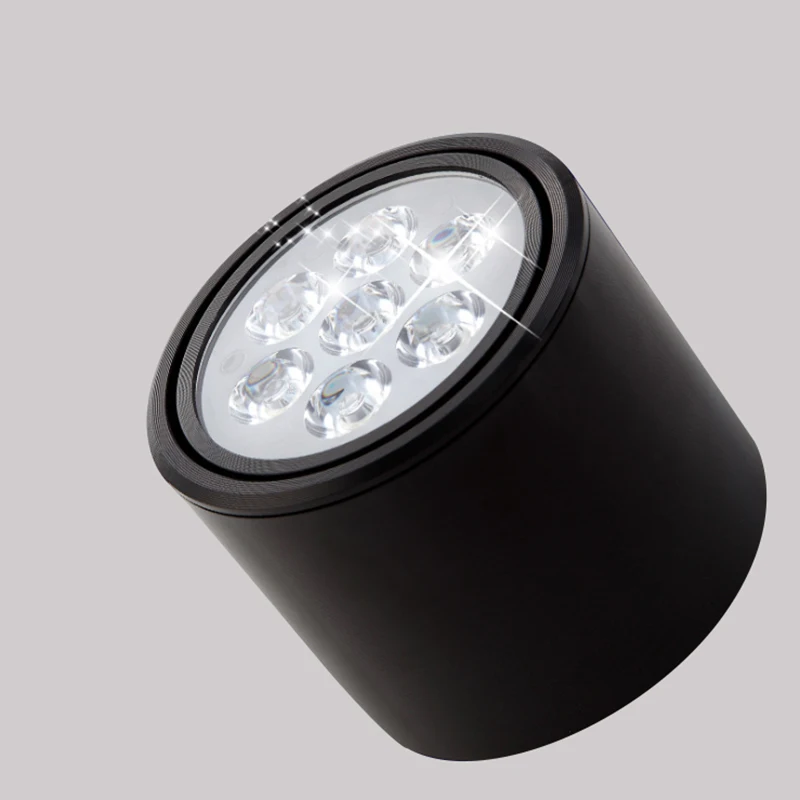 GentelWay потолочные прожекторы поверхностного монтажа светодиодные лампы 3 Вт 5 Вт 7 Вт 9 Вт 12 Вт 15 Вт Внутреннее освещение приспособление регулируемое с линзой светящееся