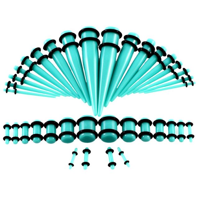 Acrylic Ear Gauge Taper and Plug Stretching Kits Mixed Color Ear Flesh Tunnel Expansion Body Piercing Jewelry 14G-00G