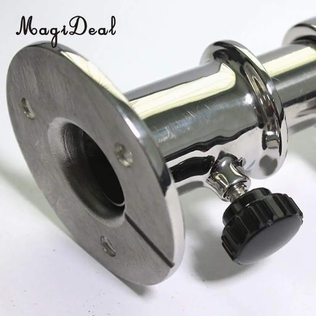 Durable 30'' Marine Boat 316 Stainless Steel Deck Flag Pole with Socket Base for Kayak Canoe Boat Dinghy Yacht Accessories