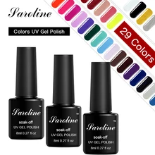 Saroline, Гель-лак для ногтей, 8 мл, 29 цветов, Гель-лак для ногтей, для дизайна ногтей, предназначен для замачивания, Полупостоянный УФ-лак, Гель-лак
