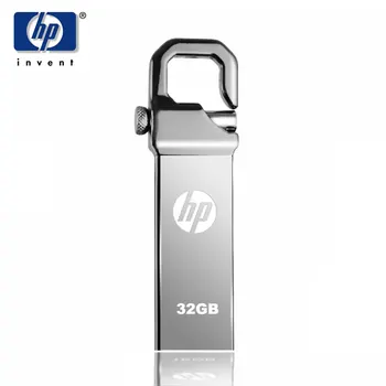 

HP USB Flash 32gb Pen Drive Metal Hook V250w Memoria Stick personalized DIY Customizable LOGO clef usb Memory 32 GB Pendrive