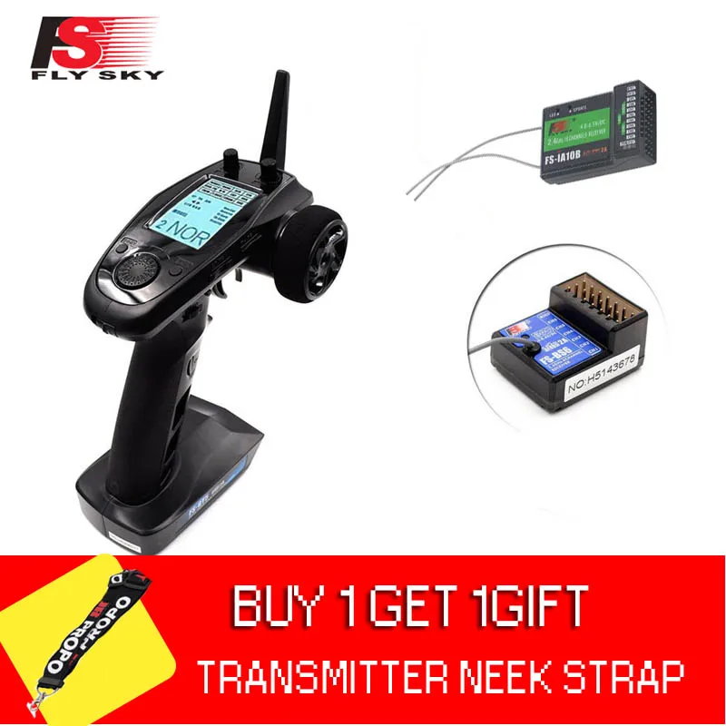

FlySky FS-GT5 2.4G 6CH Remote Controller Transmitter & FS-BS6 & FS- IA10B Receiver for RC Car RC Boat Spare Parts Accessories