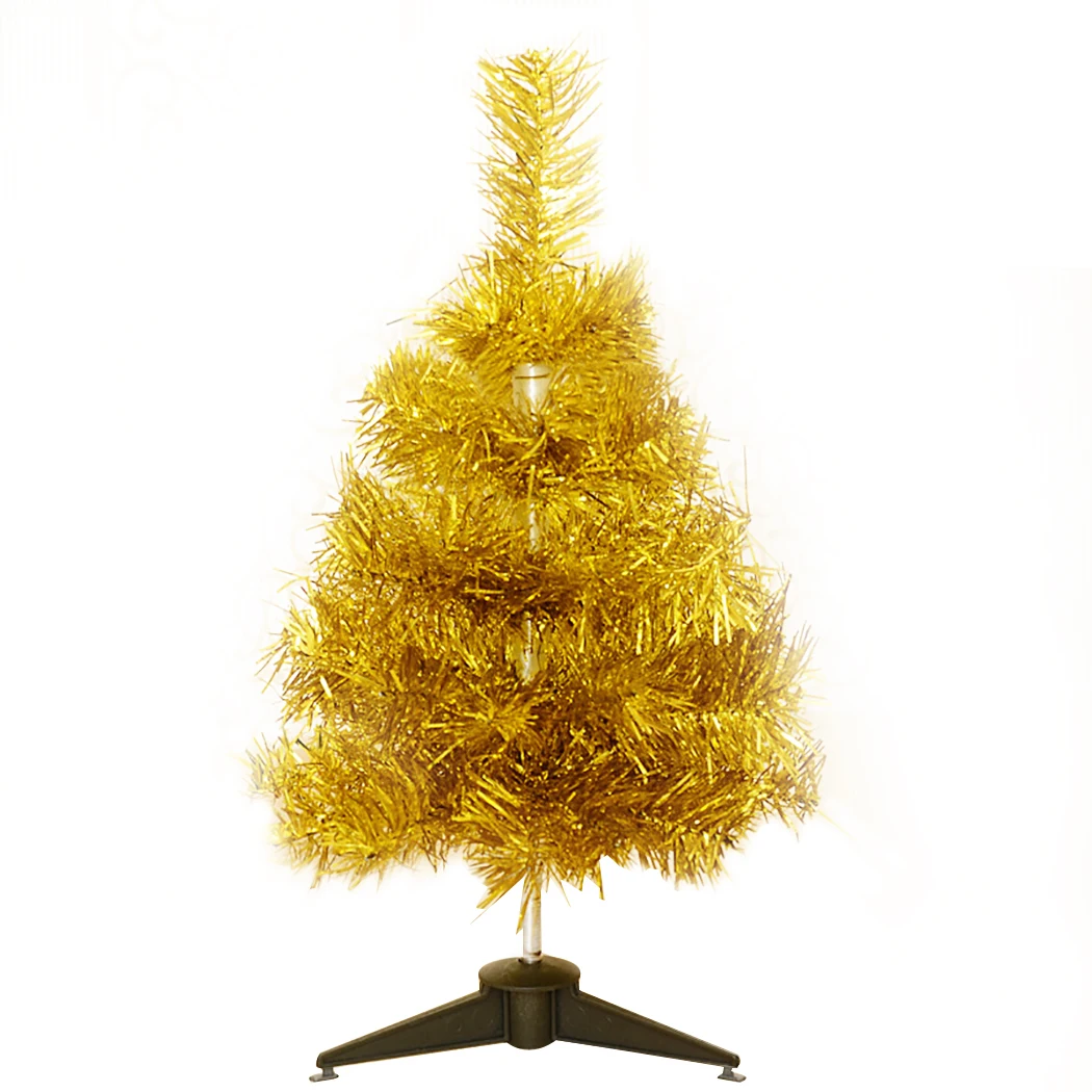 

Golden Mini Artificial Christmas Tree Creative Tinsel Tabletop Ornament Xmas Tree New Year Home Ornaments Desktop Decorations