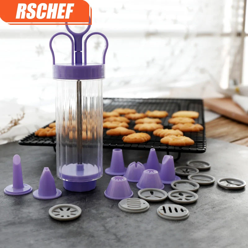 Шприцевой пистолет RSCHEF для глазирования глазурью + 8 насадок помадки семейных