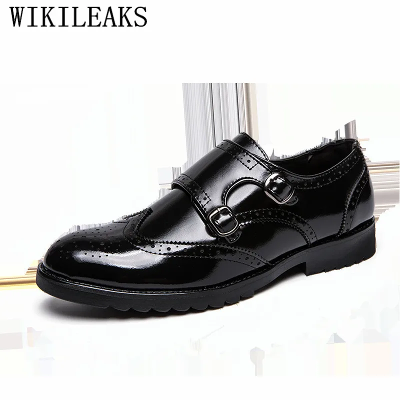 

italian luxury brand formal shoes men dress shoes high quality leather shoes men double monk strap shoes sapato social masculino