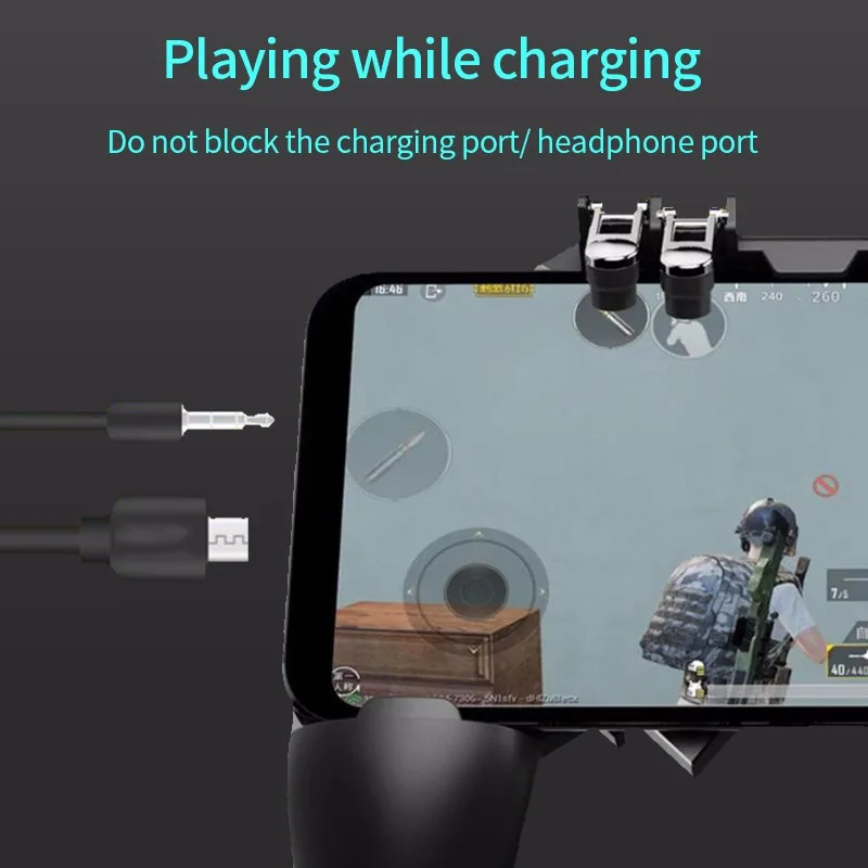 AK66 Six Fingers PUBG Game Controller Gamepad Metal Trigger Shooting Free Fire Gamepad Joystick For IOS Android Mobile Phone AK66 Six Fingers PUBG Game Controller Gamepad Metal Trigger Shooting Free Fire Gamepad Joystick For IOS Android Mobile Phone