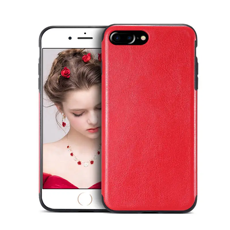 KISSCASE роскошные чехлы с рисунком Crazy Horse для iPhone X XS, деловые чехлы для iPhone 11, 6, 6 S, 7, 8 Plus, кожаные чехлы для задней панели - Цвет: Красный