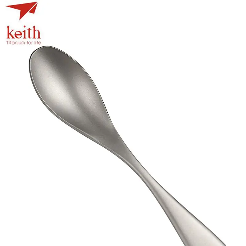 Keith nuevo espesar sólido titanio cuchara cena postre café cuchara camping senderismo tablewares 16 cm sólo 25g ti5203 Keith nuevo espesar sólido titanio cuchara cena postre café cuchara camping senderismo tablewares 16 cm sólo 25g ti5203