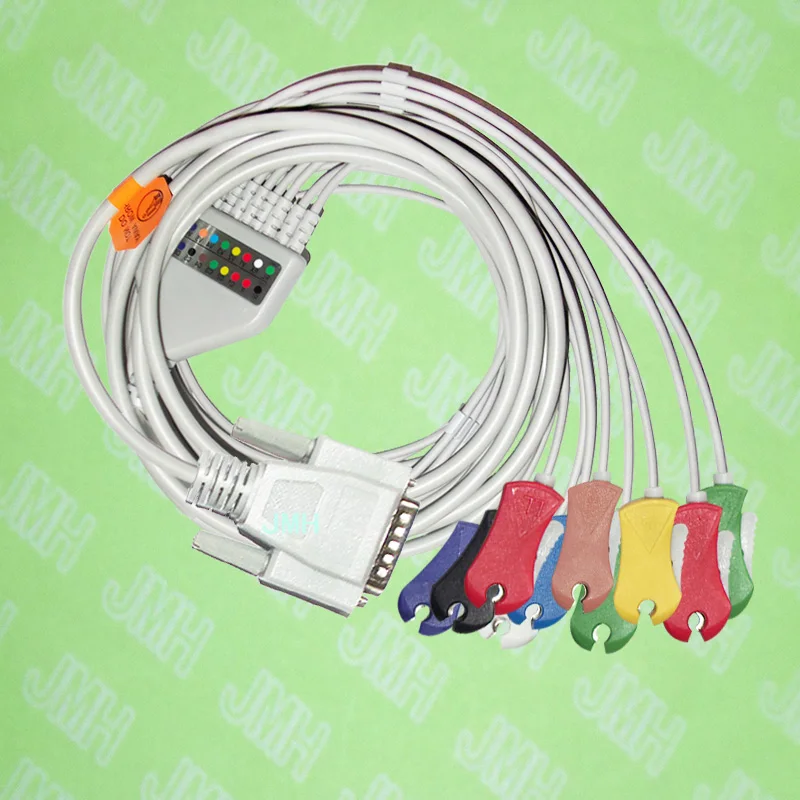 Use for 15 pin Nihon Kohden,Fukuda Cardisuny EKG Machine the ECG One-piece 10 leads cable and Clip leadwires,IEC or AHA. Use for 15 pin Nihon Kohden,Fukuda Cardisuny EKG Machine the ECG One-piece 10 leads cable and Clip leadwires,IEC or AHA.
