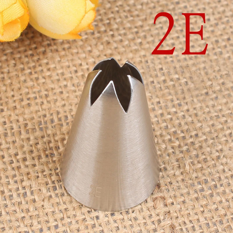 

#2E Stainless Steel DIY Icing Piping Tips Cupcake Cake Cream Piping Nozzle Baking Parsty Decorating Tools