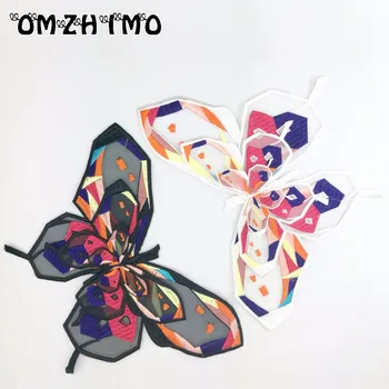 

Organza Colorful Butterfly Patch Sewing-on Diy Embroidered Patches Motif Applique For Clothes Bags Stickers Accessories