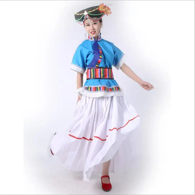 Танцевальный Костюм YunNan Sichuan Pumi традиционный наряд азиатская специальная одежда