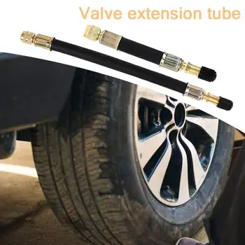 

100/140/190MM Valve Caps Flexible Rubber Hose Car Wheel Valve Stem Tire Valve Extension with Cap