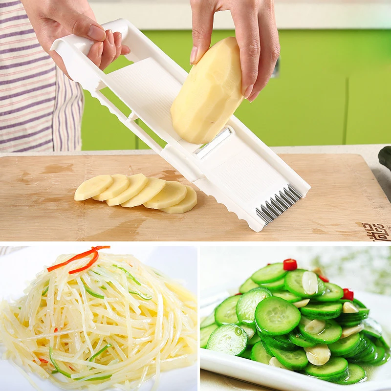 

OLOEY Kitchen 6Pcs Vegetable Chopper Slicer Fruit Cucumber Potato Peeler Cutter Multi-function Shredders Grater Accessories Tool