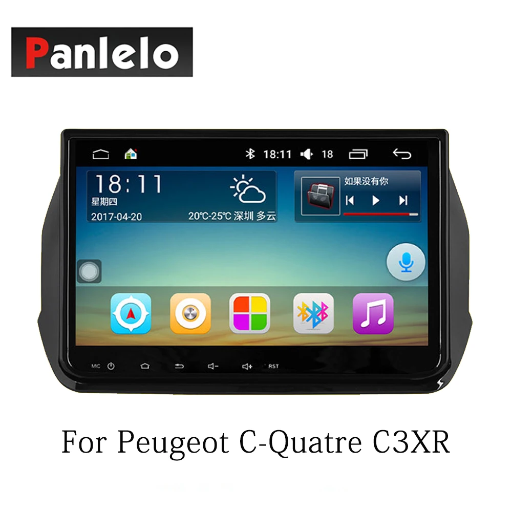 Panlelo Android 7.1 For Peugeot C-Quatre C3XR 408 301C-Quatre 308 2 Din GPS Navigation 8/9/10Inch BT Steering Wheel Control | Автомобили и
