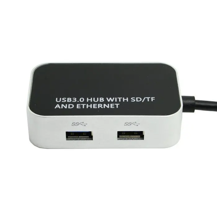 20 шт 5 Гбит/с USB 3,0 USB3.0 двойной 2 портовый концентратор с питанием и SD/TF кард-ридером и 1000 м гигабитный LAN Ethernet адаптер