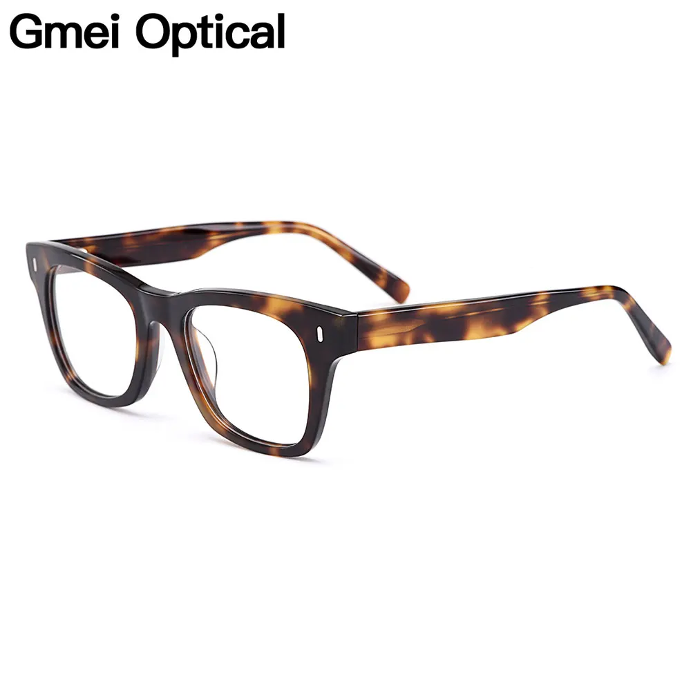 

Gmei Optical Acetate Square Full Rim Men Glasses Frames Women Eyewear For Myopia Reading Spectacles With Spring Hinges H8044