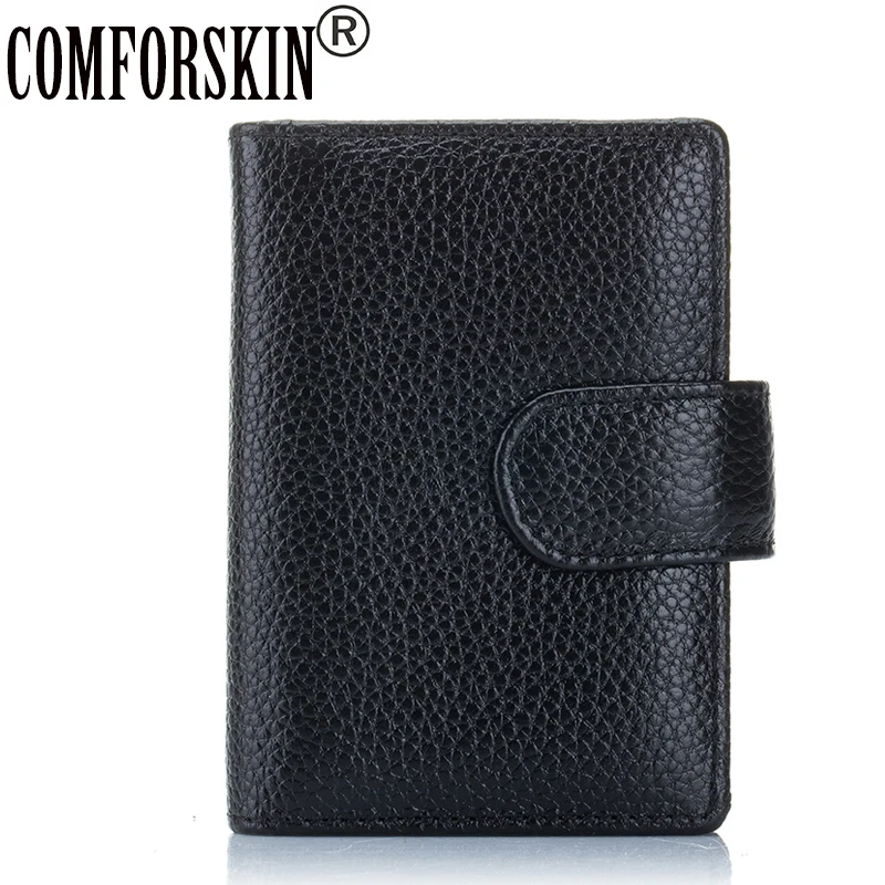 

2017 New Arrival Genuine Leather RFID Large Capacity Credit Card Holders Multifunctional Card Wallet 5 Color On Sale