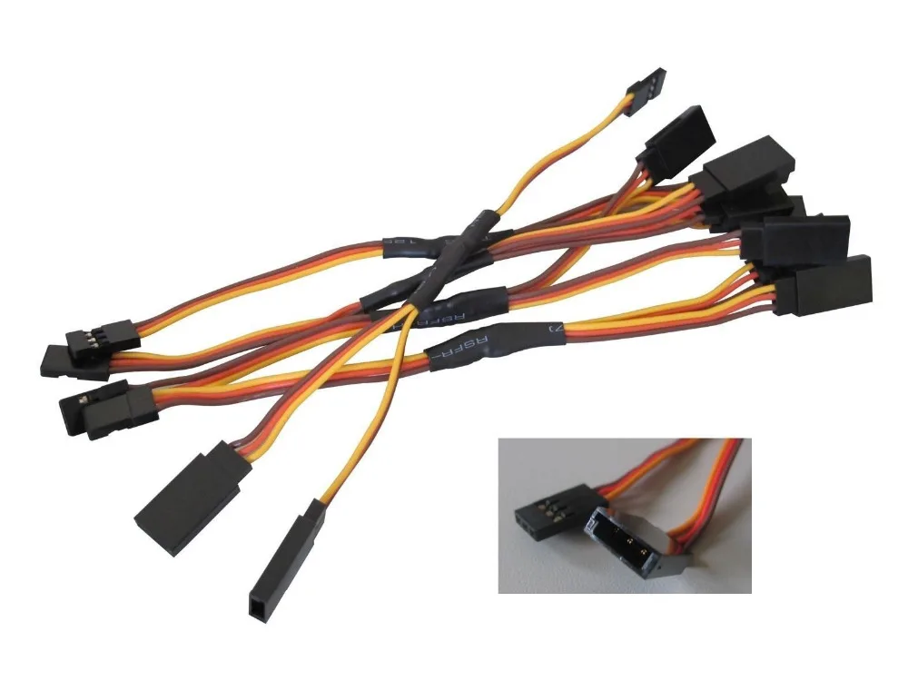 

5pc/lot 15cm 150mm 6" Y Style Servo Extension Cord Lead Wire Cable Futaba JR Plug