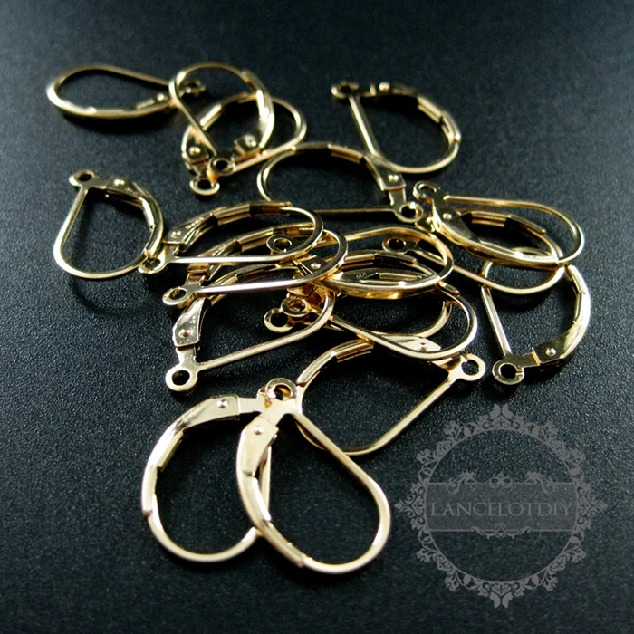 

9x16mm leverback earrings hoop open ring gold filled high quality color not tarnished DIY earrings supplies findings 1705044