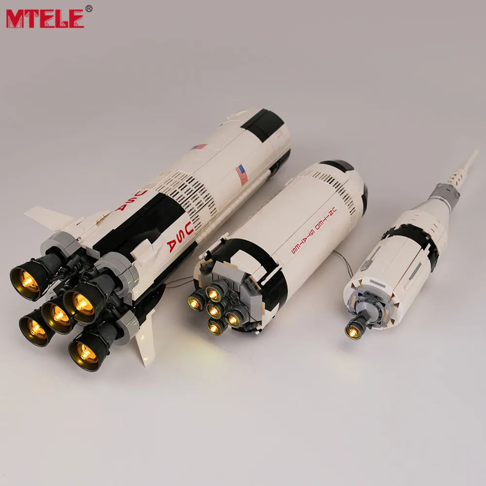 

MTELE Brand LED Light Up Kit Toy For The Apollo Saturn V Launch Lighting Set Compatile With 21309