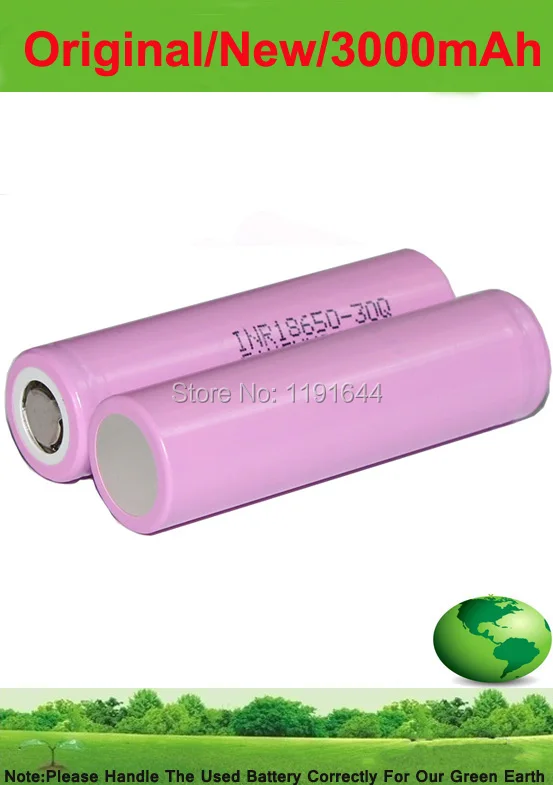 Бесплатная Доставка! 20 шт./лот 3 6 V INR18650-30Q 18650 3000mAh непрерывная 15A литий-ионная