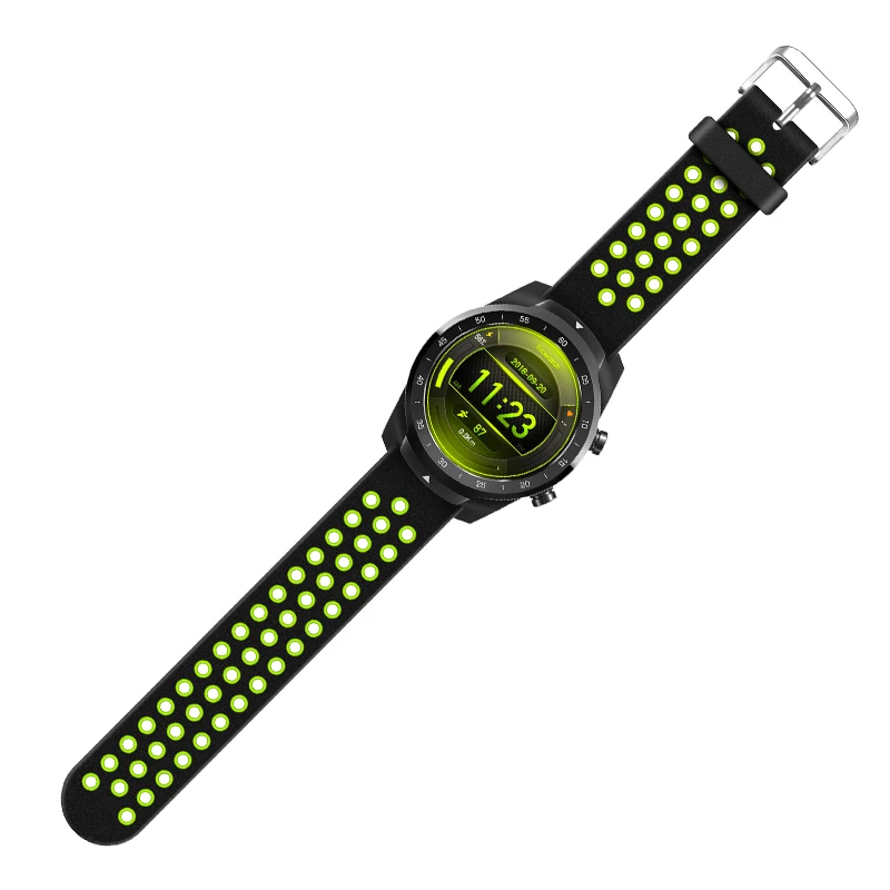 

Silicone Watchbands For Ticwatch Pro / E / Ticwatch series 1 / 2 Smart Watch Ticwatch Pro Two-Color Sports Strap Waterproof